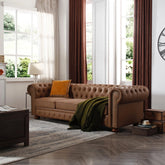 Bellemave® 88.5" Classic Chesterfield Sofa Faux Leather - Bellemave